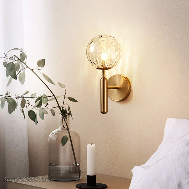 Nøordka Light Wall Light Fixtures Nordic Modern Glass Ball Wall Lamp Light Fixture