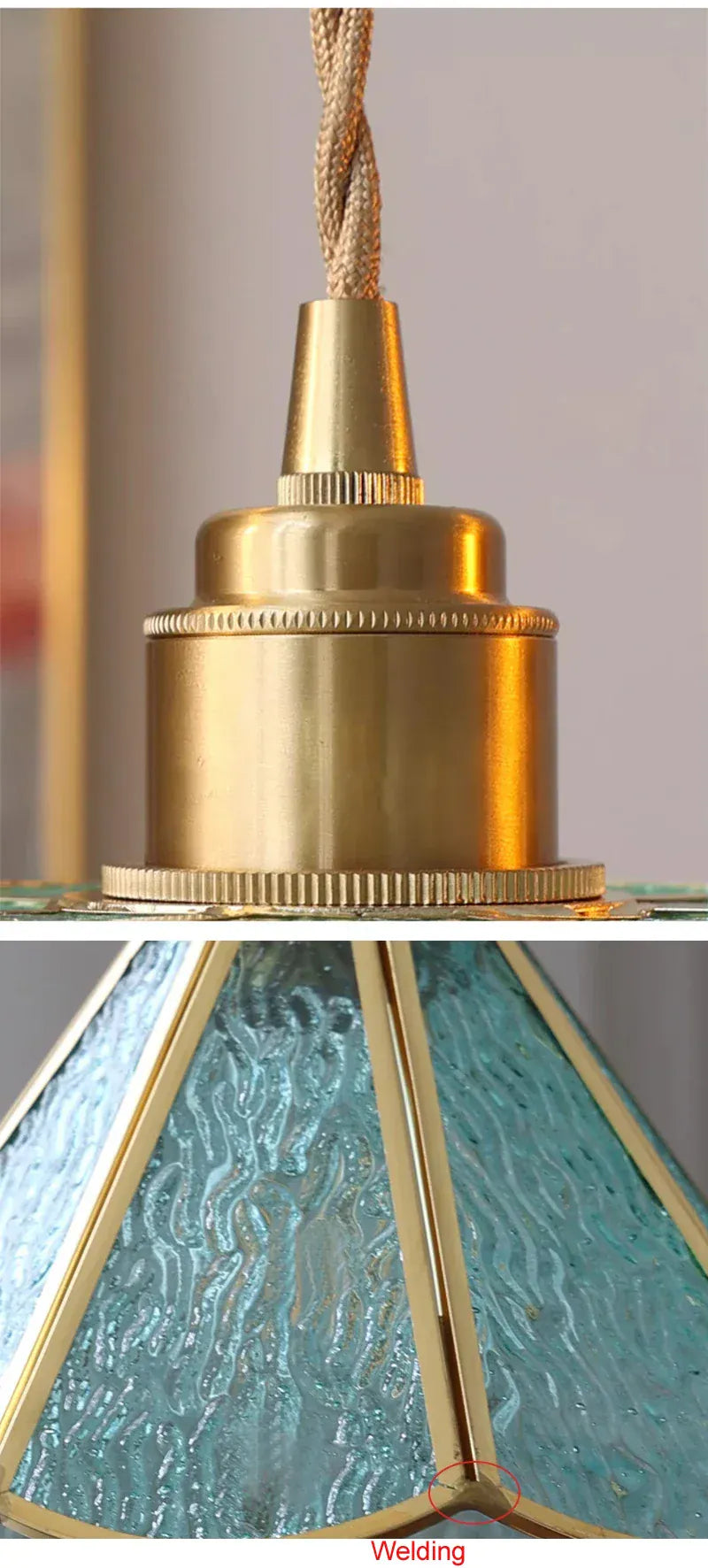 Nøordka Light Wall Light Fixtures Retro Copper Tiffany Wall Lamp Light Fixture