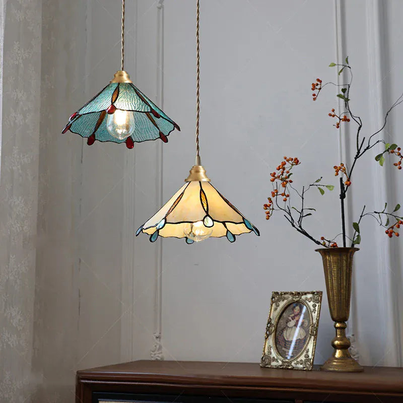 Nøordka Light Wall Light Fixtures Retro Copper Tiffany Wall Lamp Light Fixture