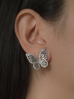 Load image into Gallery viewer, Deirdre Silver Butterfly Earrings