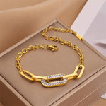 Load image into Gallery viewer, Paperclip Diamond Accented Bracelet