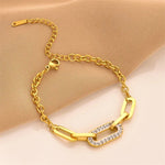 Load image into Gallery viewer, Paperclip Diamond Accented Bracelet
