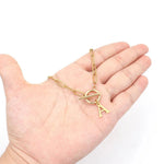 Load image into Gallery viewer, Paperclip Letter Initial Circle Lock Clasp Necklace