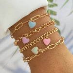 Load image into Gallery viewer, Pastel Heart Bracelet Stack