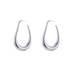 Load image into Gallery viewer, Pear Outlined Hoop Earrings