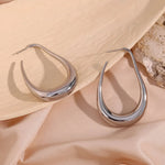 Load image into Gallery viewer, Pear Outlined Hoop Earrings
