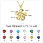 Load image into Gallery viewer, Personalized Baby Feet Name & Birthstone Necklace