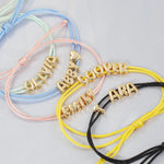 Load image into Gallery viewer, Personalized Bubble Name Layered Rope Bracelet