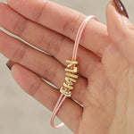 Load image into Gallery viewer, Personalized Bubble Name Layered Rope Bracelet