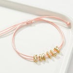 Load image into Gallery viewer, Personalized Bubble Name Layered Rope Bracelet
