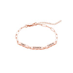Load image into Gallery viewer, Personalized Family Names Paperclip Bracelet