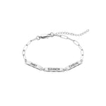 Load image into Gallery viewer, Personalized Family Names Paperclip Bracelet