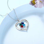 Load image into Gallery viewer, Personalized Names & Birthstones Heart Pendant Necklace