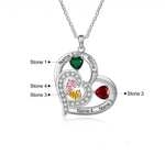 Load image into Gallery viewer, Personalized Name & Birthstone Heart Necklace