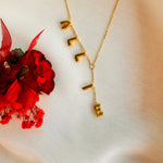 Load image into Gallery viewer, Dainty Bubble Lariat Name Necklace