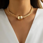 Load image into Gallery viewer, Posh Multi Layered Chain Ball Necklace and Bracelet