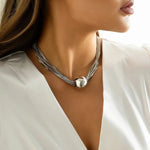 Load image into Gallery viewer, Posh Multi Layered Chain Ball Necklace and Bracelet