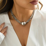 Load image into Gallery viewer, Posh Multi Layered Chain Ball Necklace and Bracelet
