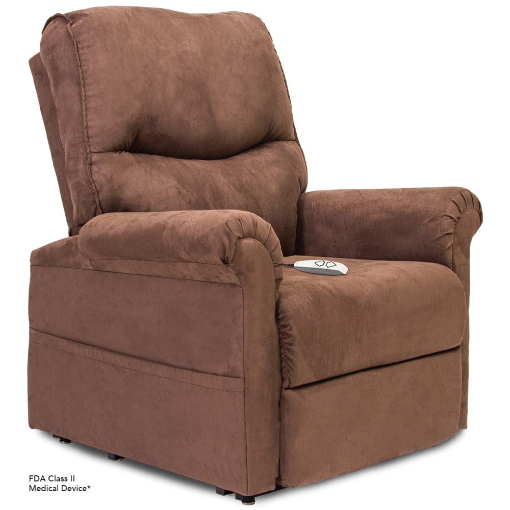PRIDE 3-Position Lift Chair Cocoa Micro Suede Pride Essential 105 Lift Recliner