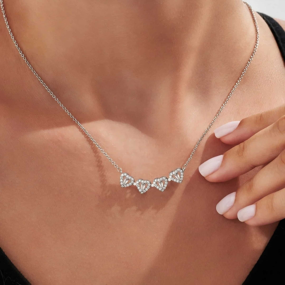 18k dainty eternal clover necklace