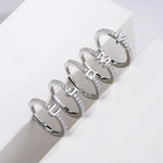 Load image into Gallery viewer, Radiant Adjustable Letter Initial Rings