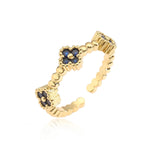 Load image into Gallery viewer, Resizable Trio Textured Floral Rings