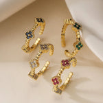 Load image into Gallery viewer, Resizable Trio Textured Floral Rings