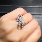Load image into Gallery viewer, Romantic Bow Shaped Diamond Ring
