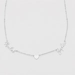 Load image into Gallery viewer, Dainty Linked Hearts Name Necklace