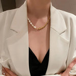 Load image into Gallery viewer, Rope Chain Pearl Contrast Bracelet and Necklace