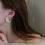 Load image into Gallery viewer, Round Floral Accented Elegant Earrings