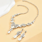 Load image into Gallery viewer, Rounded Diamond Glammer Necklace and Earrings Set