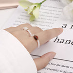 Load image into Gallery viewer, Boho Natural Stone & Pearl Stretch Rings