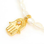 Load image into Gallery viewer, S925 Dainty Diamond Charm Pearl Necklace