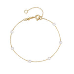 Load image into Gallery viewer, S925 Dainty Satellite Pearl Chain Bracelet