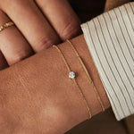 Load image into Gallery viewer, S925 Dainty Single Diamond Bracelets