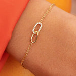 Load image into Gallery viewer, S925 Forever Linked Diamond Contrast Bracelet