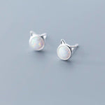 Load image into Gallery viewer, Sepideh Opal Stone Cat Earrings