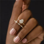 Load image into Gallery viewer, S925 Thin Dainty Oval Diamond Ring