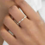 Load image into Gallery viewer, S925 Thin Dainty Oval Diamond Ring