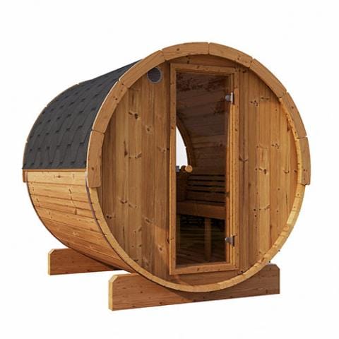 SaunaLife Barrel Sauna SaunaLife Model E7W Sauna Barrel-Window (ERGO Series Sauna Barrel, 71&quot;D x 81&quot;H (Diameter), Rear Window)