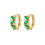 Load image into Gallery viewer, Scattered Diamonds Hoop Earrings
