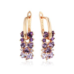 Load image into Gallery viewer, Scattered Simulated Amethyst Earrings