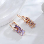 Load image into Gallery viewer, Scattered Simulated Amethyst Earrings