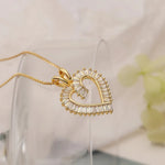 Load image into Gallery viewer, Shimmering Diamond Accented Heart Necklaces