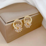 Load image into Gallery viewer, Shimmering Floral Diamond Necklace and Earrings