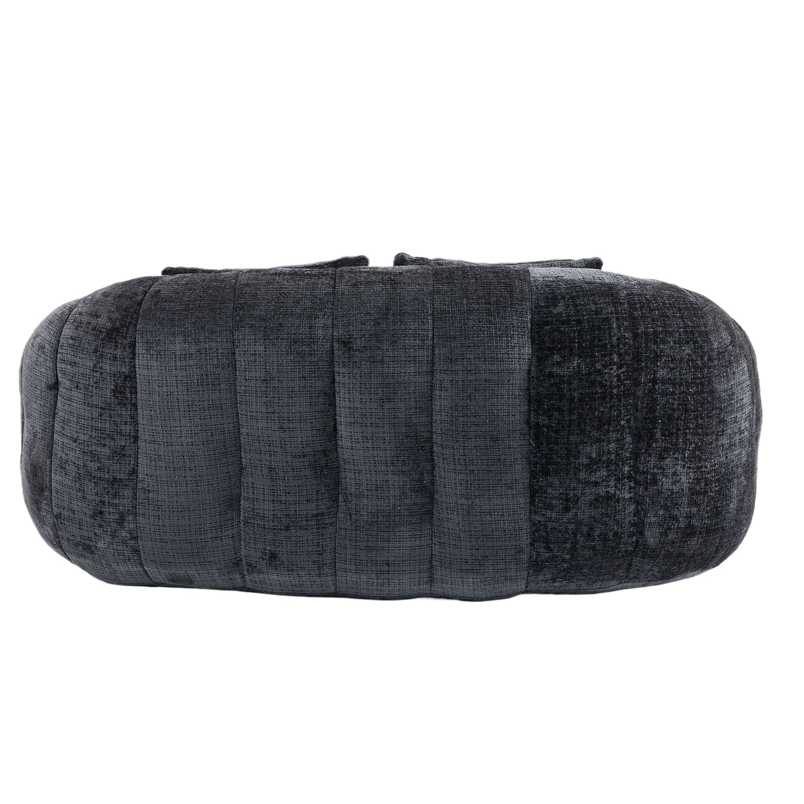 Sofa Chair Set Bean Bag Chair Comfortable High-Back Bean Bag Couch in Black Chenille