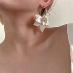 Load image into Gallery viewer, Statement Floral Hoop Earrings