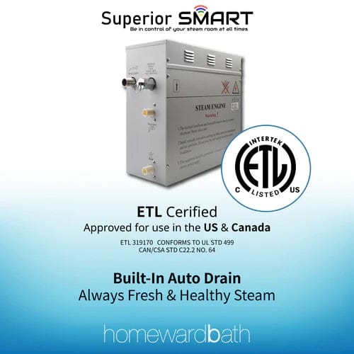 STEAM PLANET Steam Generators Steam Planet WiFi Superior SMART Steam Shower Generator Kit 18kW-SP18T2DP