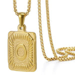 Load image into Gallery viewer, Textured Rectangle Letter Initial Necklace